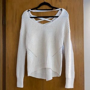 American rag lace up knitted sweater, xs